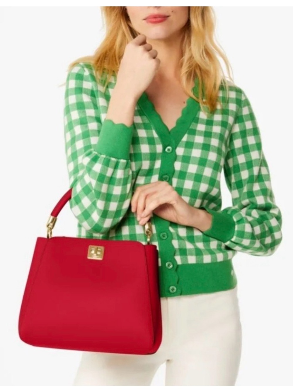 Kate Spade Phoebe Medium Top Handle Satchel-Perfect Cherry - Picture 11 of 16